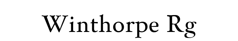 Winthorpe Rg font preview