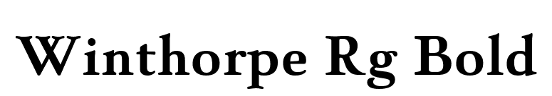 Winthorpe Rg Bold font preview