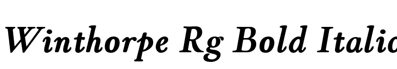 Winthorpe Rg Bold Italic font preview