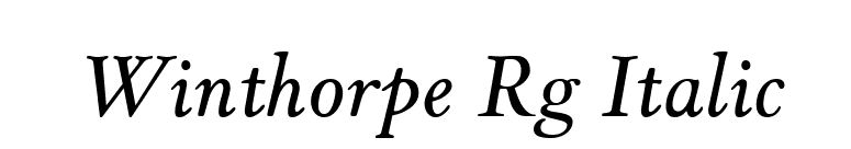 Winthorpe Rg Italic font preview