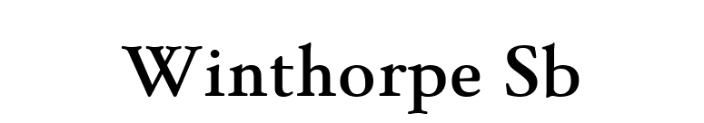 Winthorpe Sb font preview