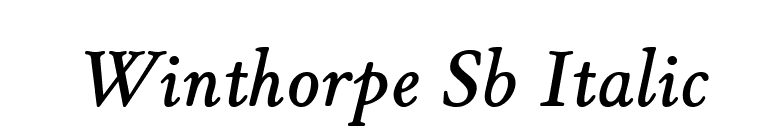 Winthorpe Sb Italic font preview