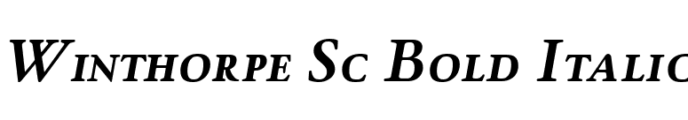 Winthorpe Sc Bold Italic font preview