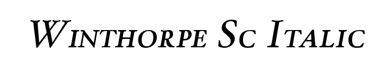 Winthorpe Sc Italic font preview