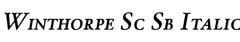 Winthorpe Sc Sb Italic font preview