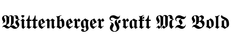 Wittenberger Frakt MT Bold font preview