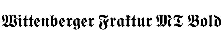 Wittenberger Fraktur MT Bold font preview