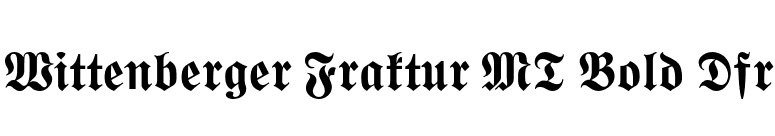 Wittenberger Fraktur MT Bold Dfr font preview