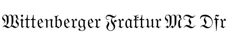 Wittenberger Fraktur MT Dfr font preview