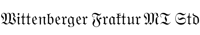 Wittenberger Fraktur MT Std font preview