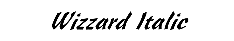 Wizzard Italic font preview