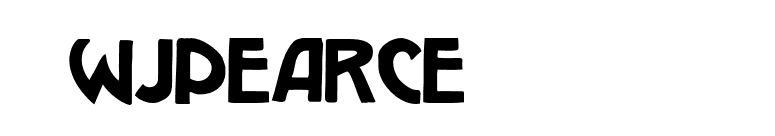 WJPearce213 font preview
