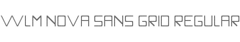 WLM Nova Sans Grid Regular font preview