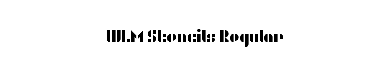 WLM Stencils Regular font preview