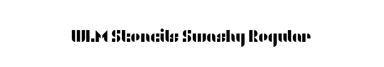 WLM Stencils Swashy Regular font preview