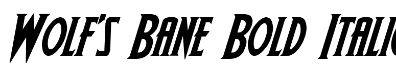 Wolf's Bane Bold Italic font preview