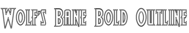 Wolf's Bane Bold Outline font preview