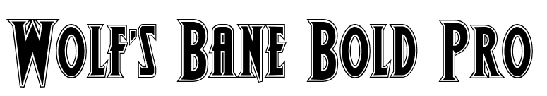 Wolf's Bane Bold Pro font preview