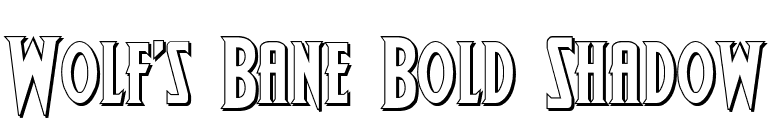 Wolf's Bane Bold Shadow font preview
