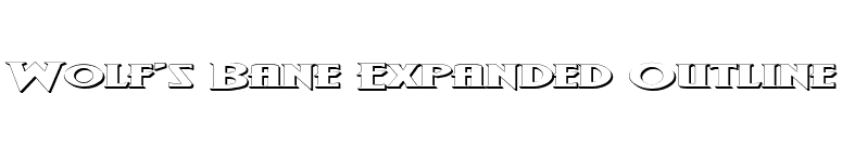 Wolf's Bane Expanded Outline font preview