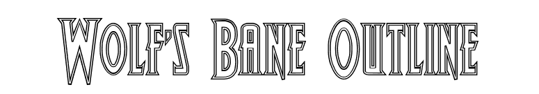 Wolf's Bane Outline font preview