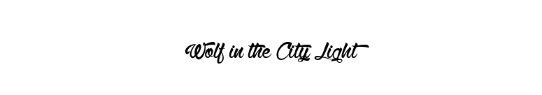 Wolf in the City Light font preview