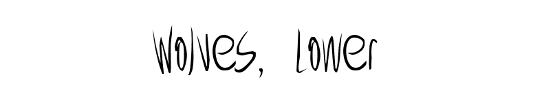 Wolves, Lower font preview