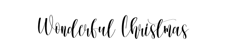 Wonderful Christmas font preview
