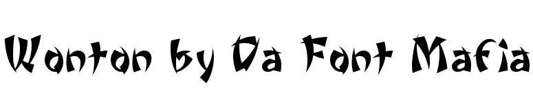Wonton by Da Font Mafia font preview