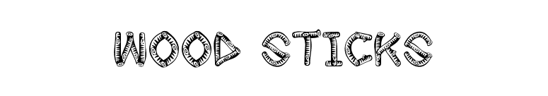 wood sticks font preview