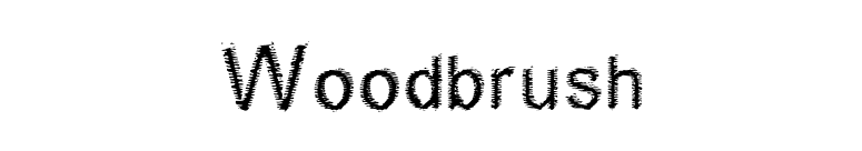 Woodbrush font preview