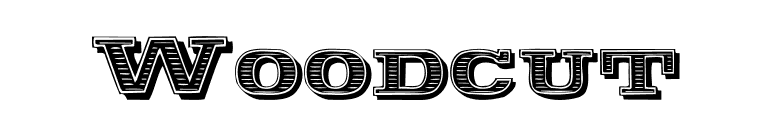 Woodcut font preview