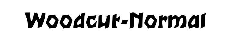 Woodcut-Normal font preview