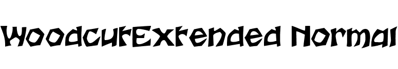 WoodcutExtended Normal font preview