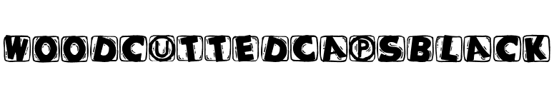 WoodcuttedCapsBlack font preview