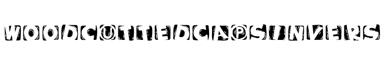 WoodcuttedCapsInvers font preview