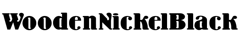 WoodenNickelBlack font preview