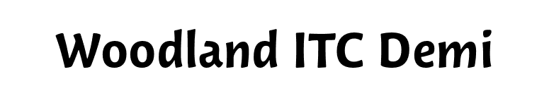 Woodland ITC Demi font preview