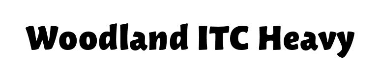 Woodland ITC Heavy font preview