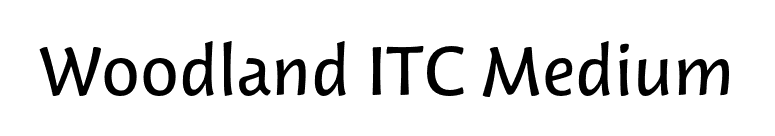 Woodland ITC Medium font preview