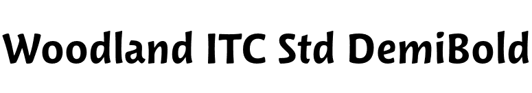 Woodland ITC Std DemiBold font preview