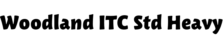 Woodland ITC Std Heavy font preview