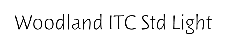 Woodland ITC Std Light font preview