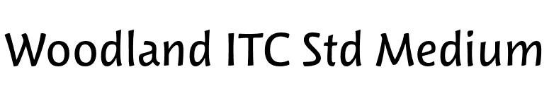 Woodland ITC Std Medium font preview