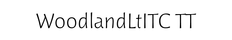 WoodlandLtITC TT font preview