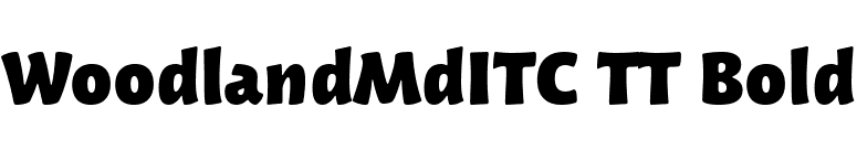 WoodlandMdITC TT Bold font preview