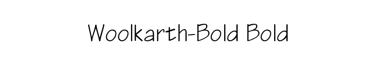 Woolkarth-Bold Bold font preview