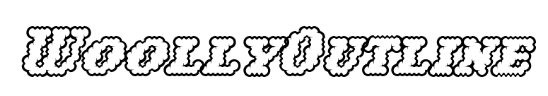 WoollyOutline font preview