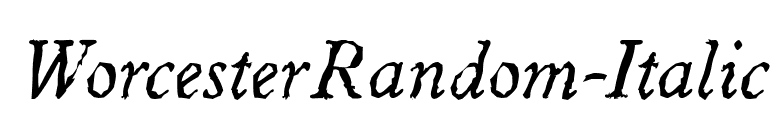 WorcesterRandom-Italic font preview