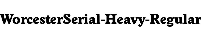 WorcesterSerial-Heavy-Regular font preview